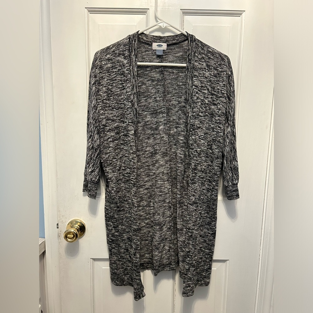 Old Navy Gray Long Knit Cardigan